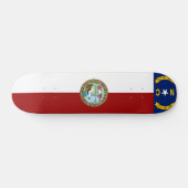 vlag van North Carolina Skateboard (Horizontaal)