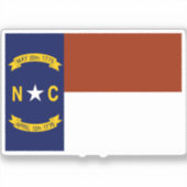 Vlag van North Carolina Sticker (Voorkant)