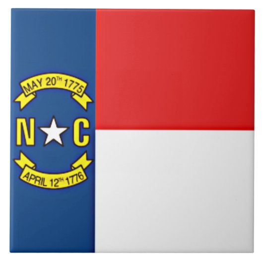 Vlag van North Carolina  Tegeltje (Voorkant)