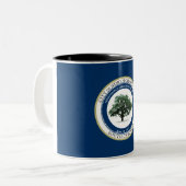 Vlag van North Charleston (South Carolina) Tweekleurige Koffiemok (Voorkant links)