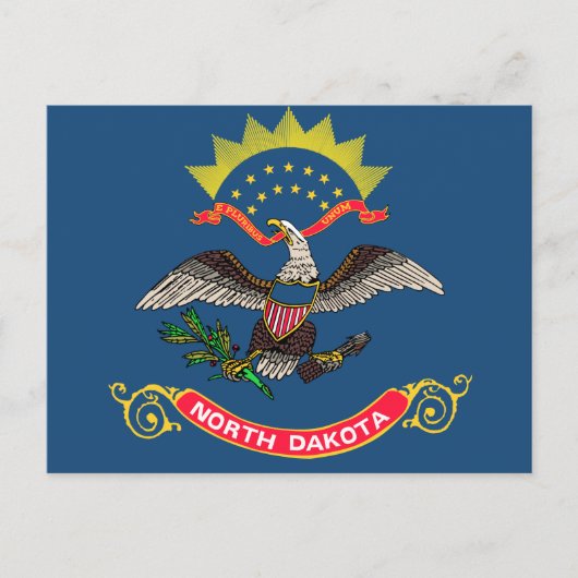 Vlag van North Dakota Briefkaart (Voorkant)