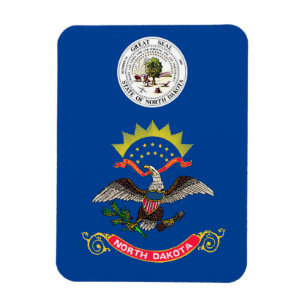 vlag van North Dakota Magneet