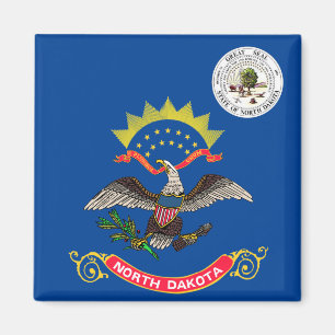 vlag van North Dakota Magneet