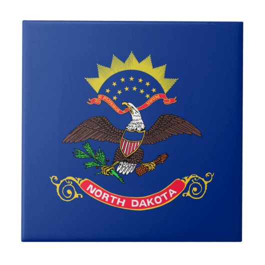 Vlag van North Dakota Tegeltje (Voorkant)