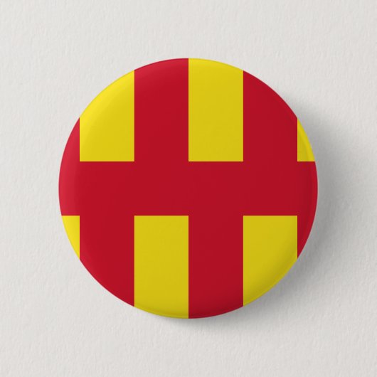Vlag van Northumberland Ronde Button 5,7 Cm (Voorkant)