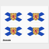 Vlag van Nova Scotia, Canada Ovale Sticker (Vel)