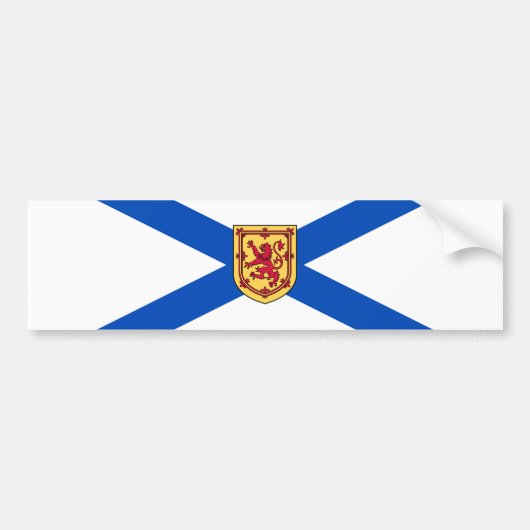Vlag van Nova Scotia (Canadese provincie) Bumpersticker (Voorkant)