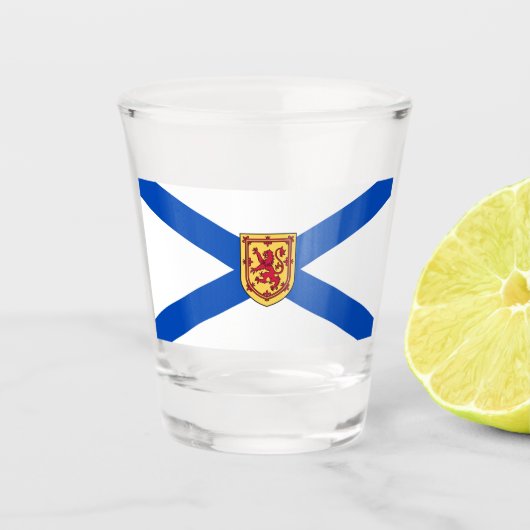 Vlag van Nova Scotia (Canadese provincie) Shot Glas (Voorkant)