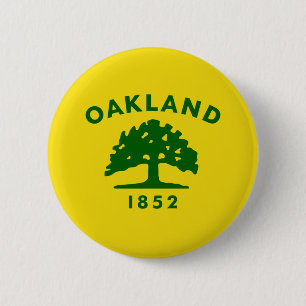Vlag van Oakland, Californië Ronde Button 5,7 Cm