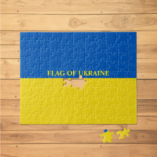 Vlag van Oekraïne 8"x10" Jigzaag Puzzle Legpuzzel