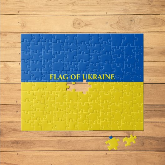 Vlag van Oekraïne 8"x10" Jigzaag Puzzle Legpuzzel