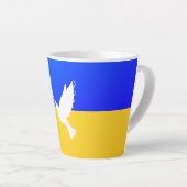 Vlag van Oekraïne - Dove of Peace - Freedom - Peac Latte Mok (Rechterhoek)