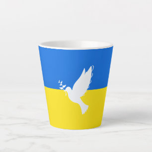 Vlag van Oekraïne - Dove of Peace - Freedom - Peac Latte Mok