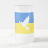 Vlag van Oekraïne - Dove of Peace - Freedom - Peac Matglas Bierpul (Center)