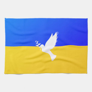 Vlag van Oekraïne - Dove of Peace - Freedom - Peac Theedoek