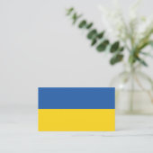 Vlag van Oekraïne Knop Visitekaartje (Staand voorkant)