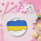 Vlag van Oekraïne Papieren Bordje (Feest)