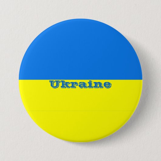 Vlag van Oekraïne Ronde Button 7,6 Cm (Voorkant)