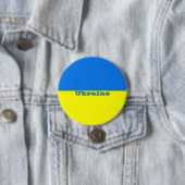 Vlag van Oekraïne Ronde Button 7,6 Cm (In situ)