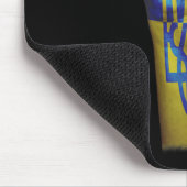 Vlag van Oekraïne + Trident op een vergrote geslui Muismat (Hoek)