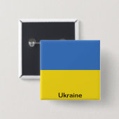 Vlag van Oekraïne Vierkante Button 5,1 Cm (Voorkant /achterkant)