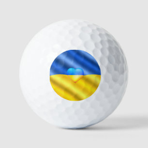 Vlag van Oekraïne - vrijheid - vrede - solidaritei Golfballen