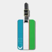 Vlag van Oezbekistan - Easy ID Personal Bagagelabel (Voorkant verticaal)