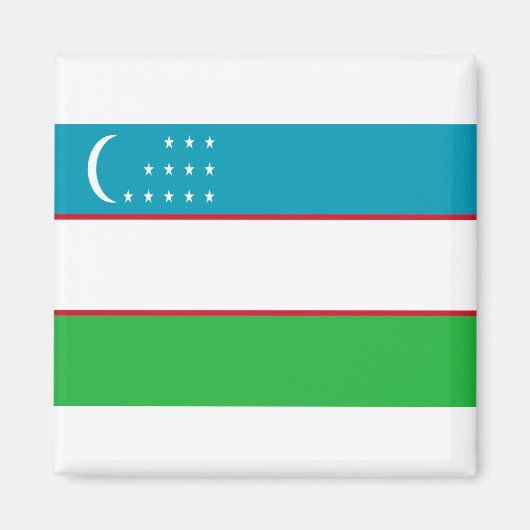 Vlag van Oezbekistan Magneet (Voorkant)