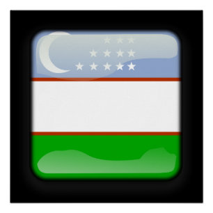 Vlag van Oezbekistan Perfect Poster