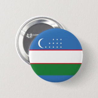 Vlag van Oezbekistan Ronde Button 5,7 Cm