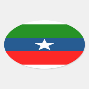 Vlag van Ogaden Ovale Sticker