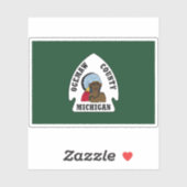 Vlag van Ogemaw County, Michigan Sticker (Vel)