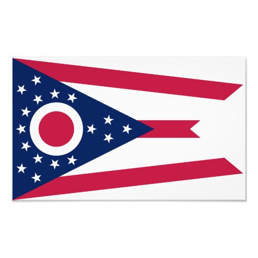 Vlag van Ohio Foto Afdruk (Voorkant)