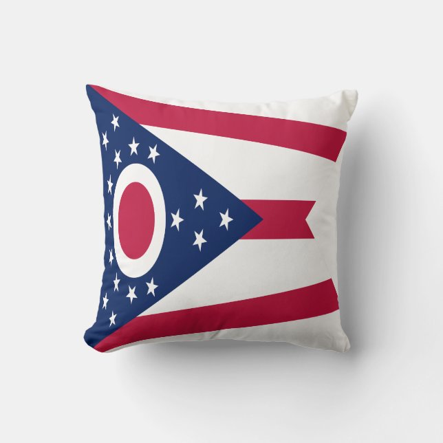 Vlag van Ohio Kussen (Voorkant)