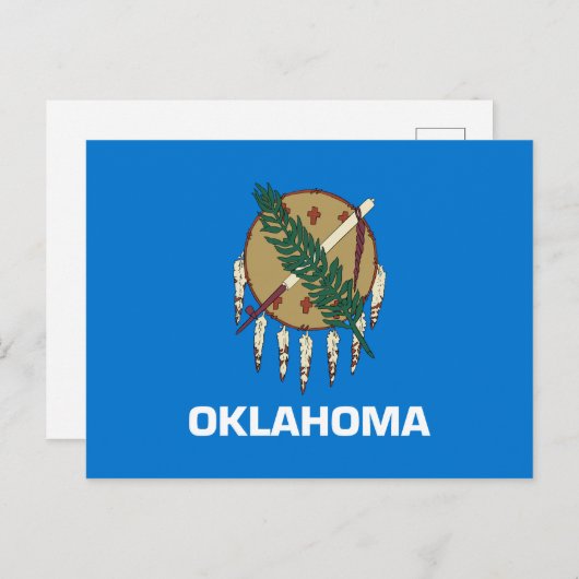 Vlag van Oklahoma Briefkaart (Voorkant / Achterkant)