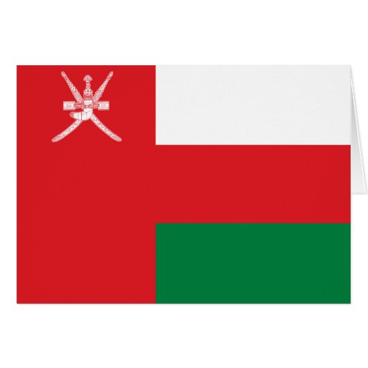 Vlag van Oman (Voorkant Horizontaal)