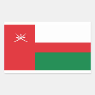 Vlag van Oman Rechthoekige Sticker