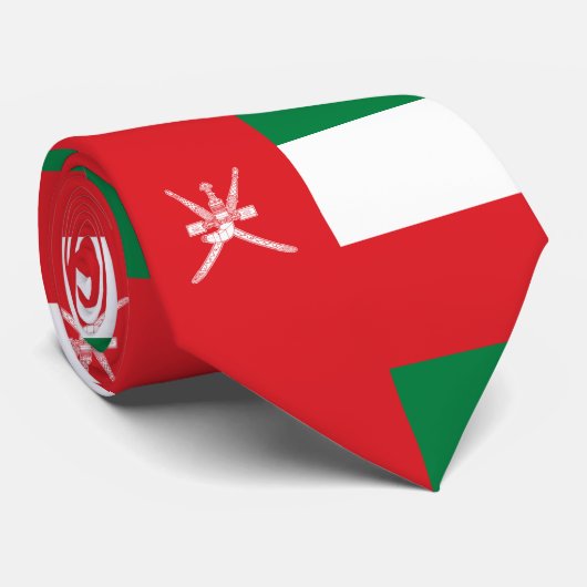Vlag van Oman Stropdas (Opgerold)
