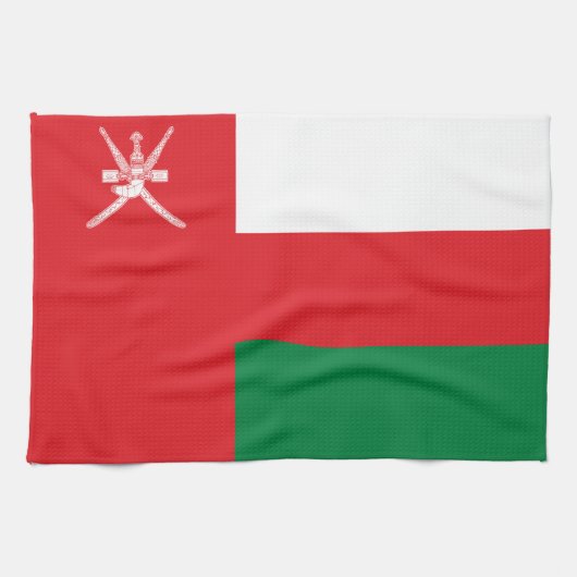 Vlag van Oman Theedoek (Horizontaal)