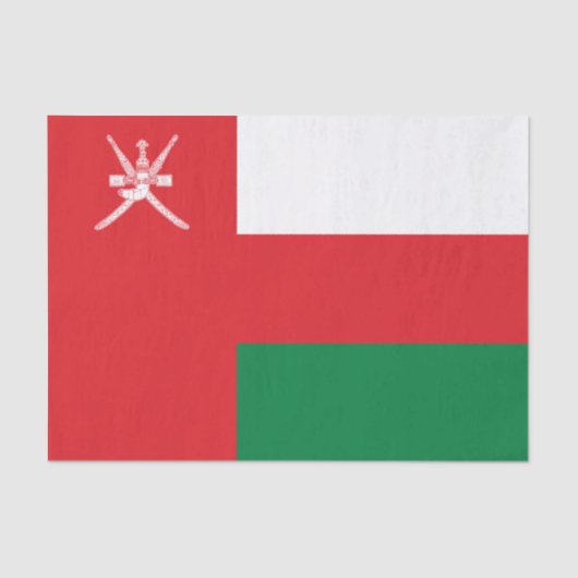 Vlag van Oman Tissuepapier (Voorkant)