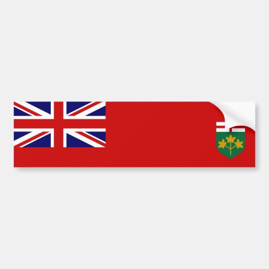 Vlag van Ontario Bumpersticker (Voorkant)