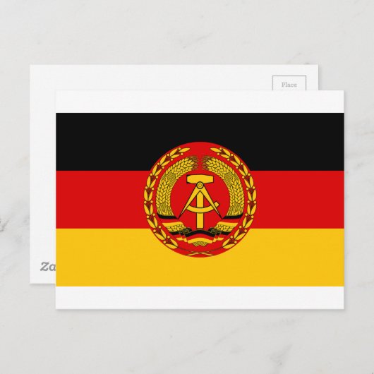 Vlag van Oost-Duitsland - Flagge der DDR (GDR) - N Briefkaart (Voorkant / Achterkant)