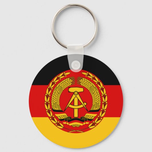 Vlag van Oost-Duitsland - Flagge der DDR (GDR) - N Sleutelhanger (Voorkant)