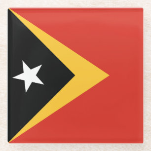 Vlag van Oost-Timor Glazen Onderzetter