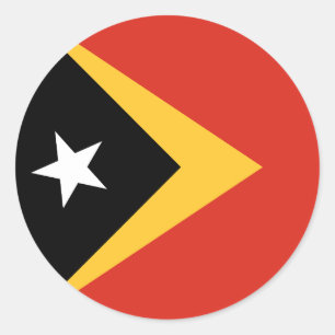 Vlag van Oost-Timor Ronde Sticker