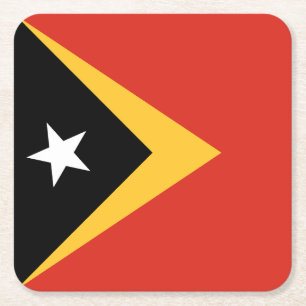 Vlag van Oost-Timor Vierkante Kartonnen Onderzetter