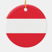 Vlag van Oostenrijk Keramisch Ornament (Achterkant)