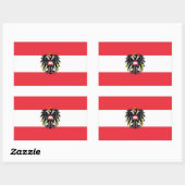 vlag van Oostenrijk/Oostenrijkse vlag Rechthoekige Sticker (Vel)