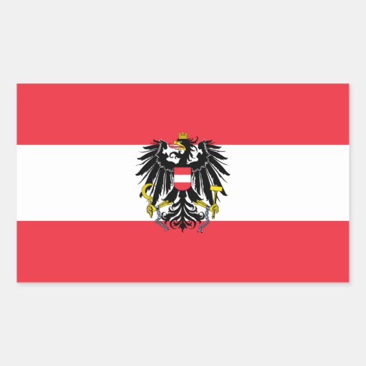 vlag van Oostenrijk/Oostenrijkse vlag Rechthoekige Sticker (Voorkant)