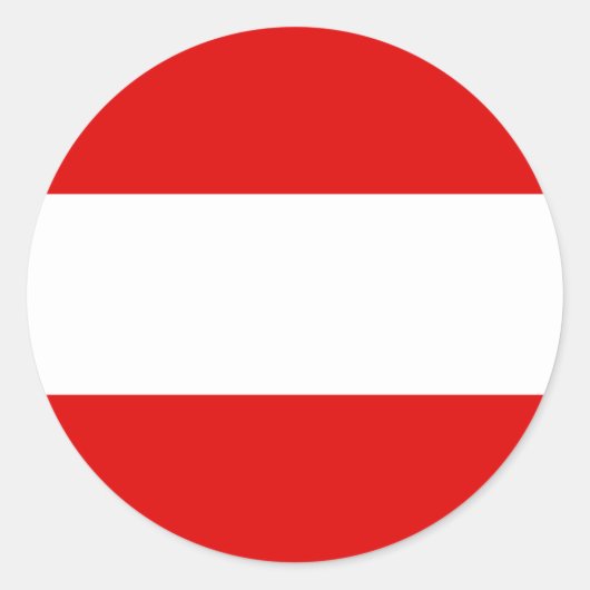 Vlag van Oostenrijk Ronde Sticker (Voorkant)